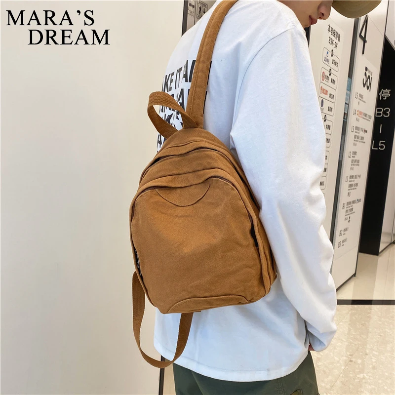 

Mara's Dream Backpack Canvas Unisex Backpacks Bagpack New School Bags For Teenagers School Bags Simple Vintage Travel Bags Small