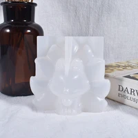 diy epoxy resin animal mold 3d nine tails fox mold creative nine tail fox swing table jewelry silicone mold home decoration