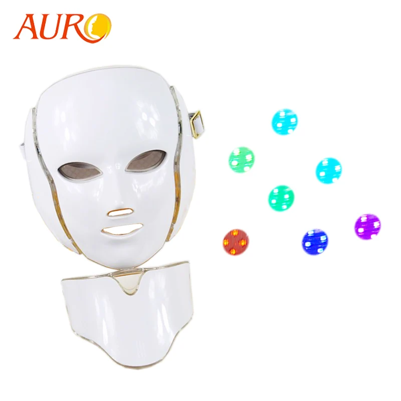 

008C портативная крассветильник маска 7 цветов светильник вая терапия Уход за кожей фотоновая светодиодная маска