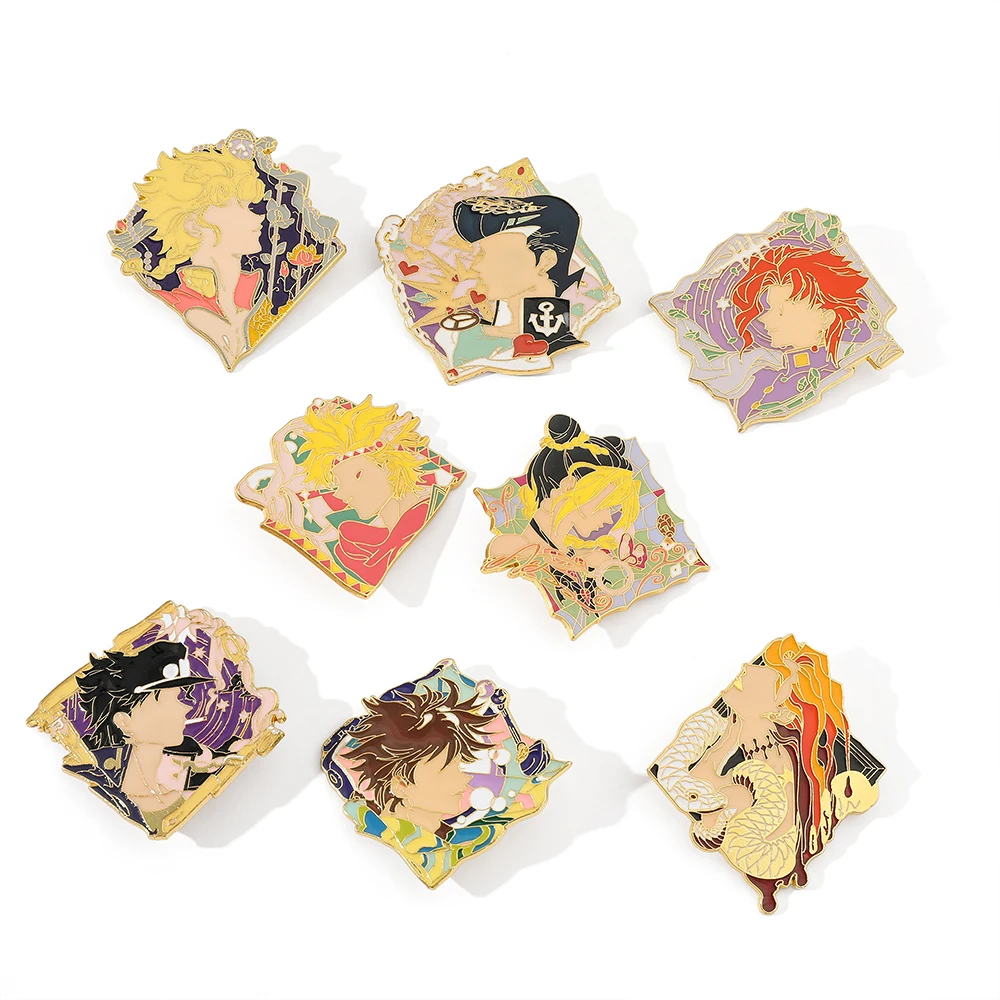 Женская эмалированная брошь с эмалью в стиле аниме Невероятные приключения