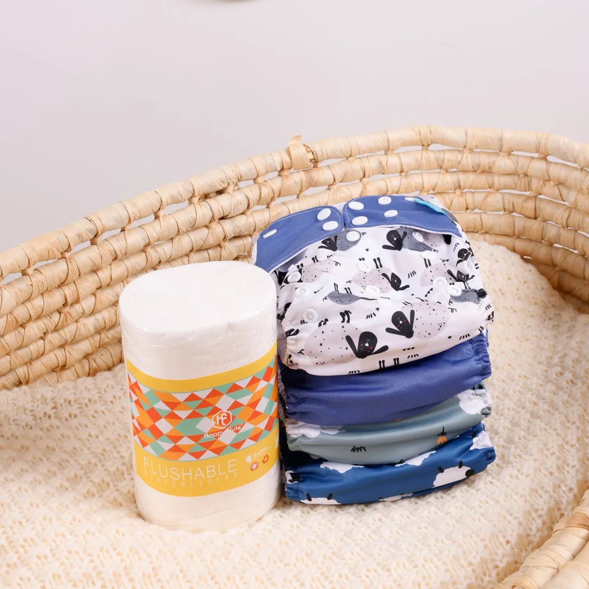 4 шт./комплект водонепроницаемые Многоразовые подгузники для детей