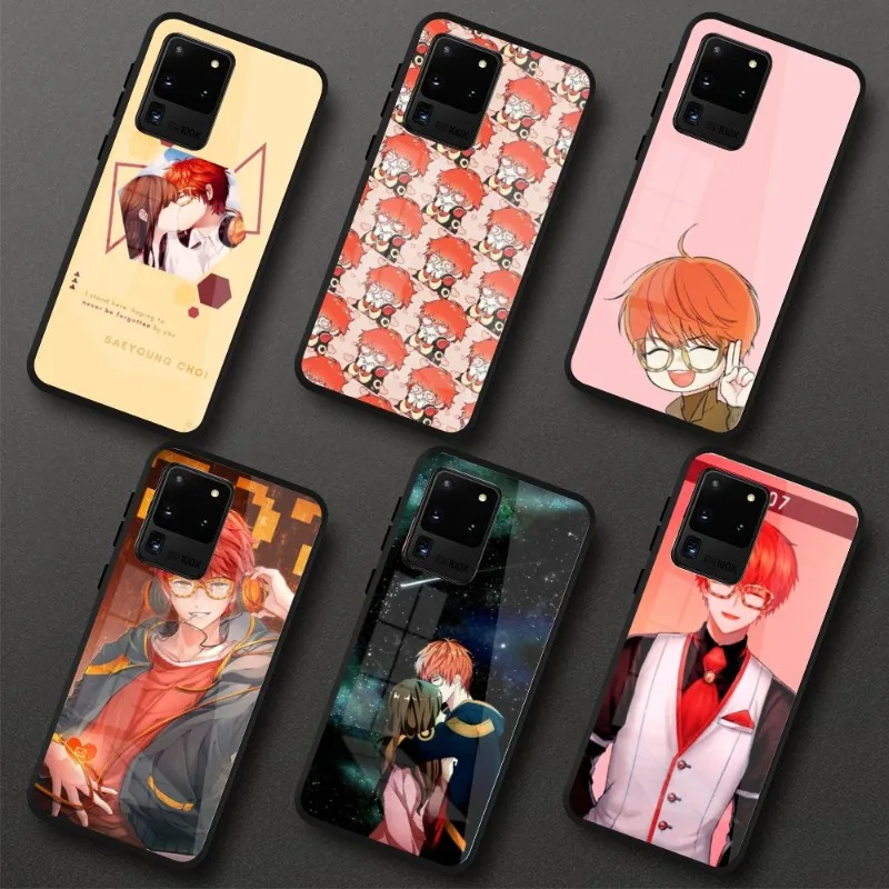 707 Mystic Messenger Phone Case For Samung A32 A51 A52 NOTE 10 20 S10 S20 S21 S22 Pro Ultra Black PC Glass Phone Cover
