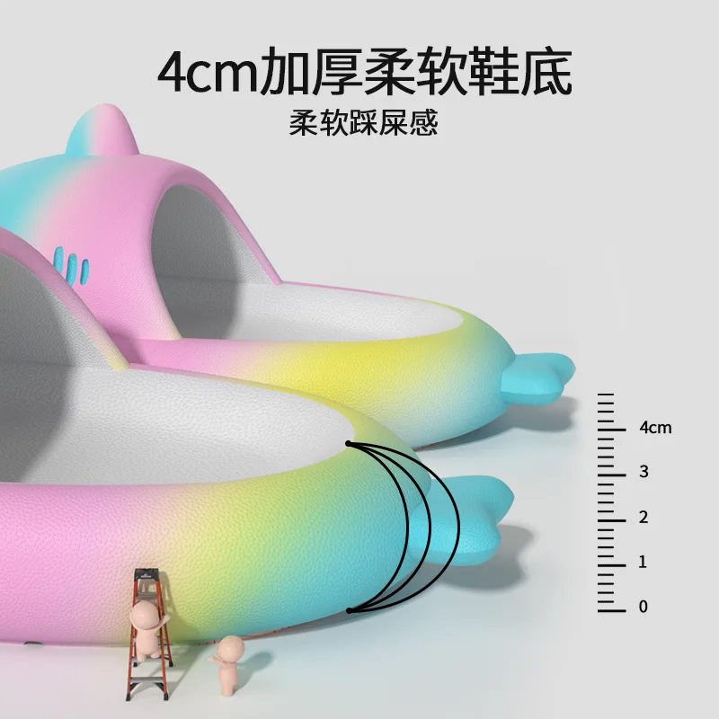 Man Women Shark Slippers Cyberpunk Summer Home Anti-Skid Eva Couple Cool Streetwear Slipper Outdoor Men's Slides Funny Shoes