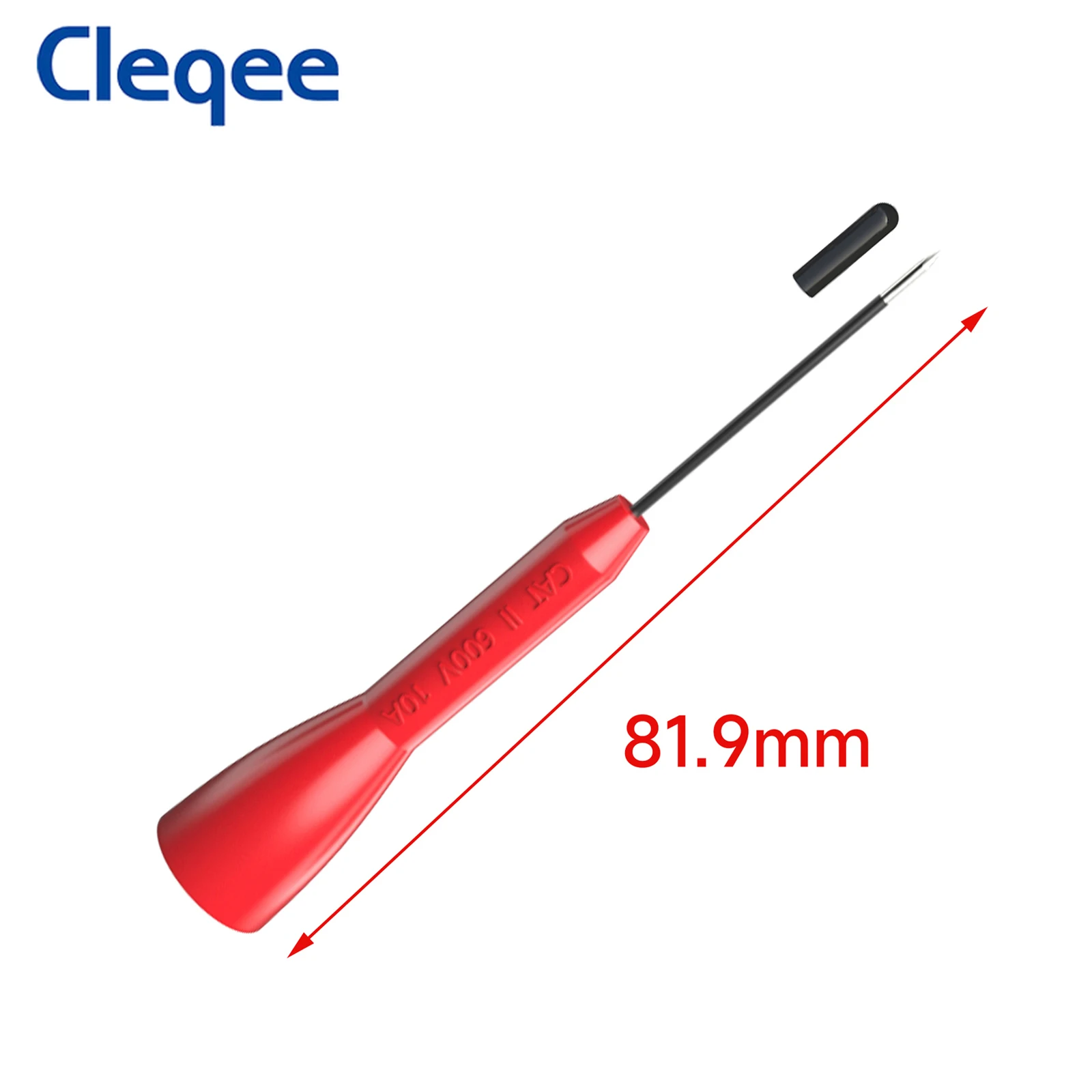Cleqee P30038 10 шт. 1 мм изолированный длинный тестовый зонд с 2 разъемом мультиметр из