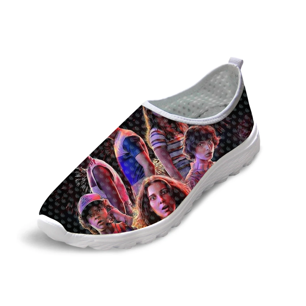 

Женские сетчатые кроссовки на плоской подошве, с принтом