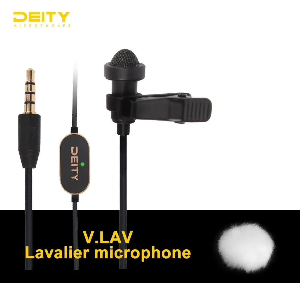 

Deity V.Lav Professional Lavalier Clip microphone Omnidirectional Condenser Microphone 3.5mm wired microfono Mic for DSLR Phones