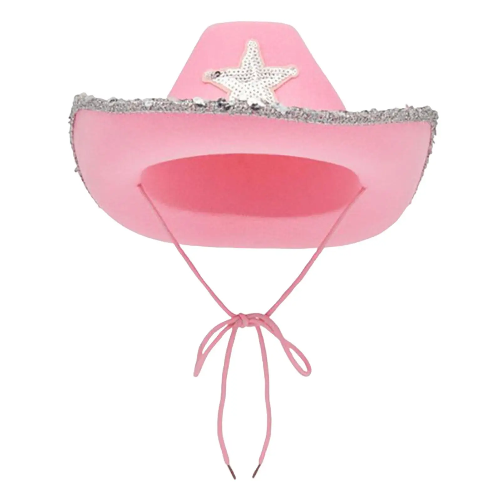 

Cowgirl Hat Wide Brim Hat Fashion Pink for Parties Women Adults