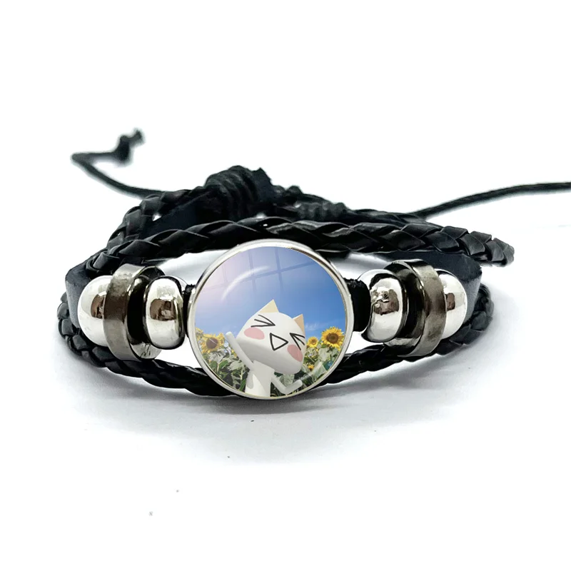 Многослойные плетеные браслеты Toro Inoue Sora Ricky R-Su-zuki Pierre черные кожаные со