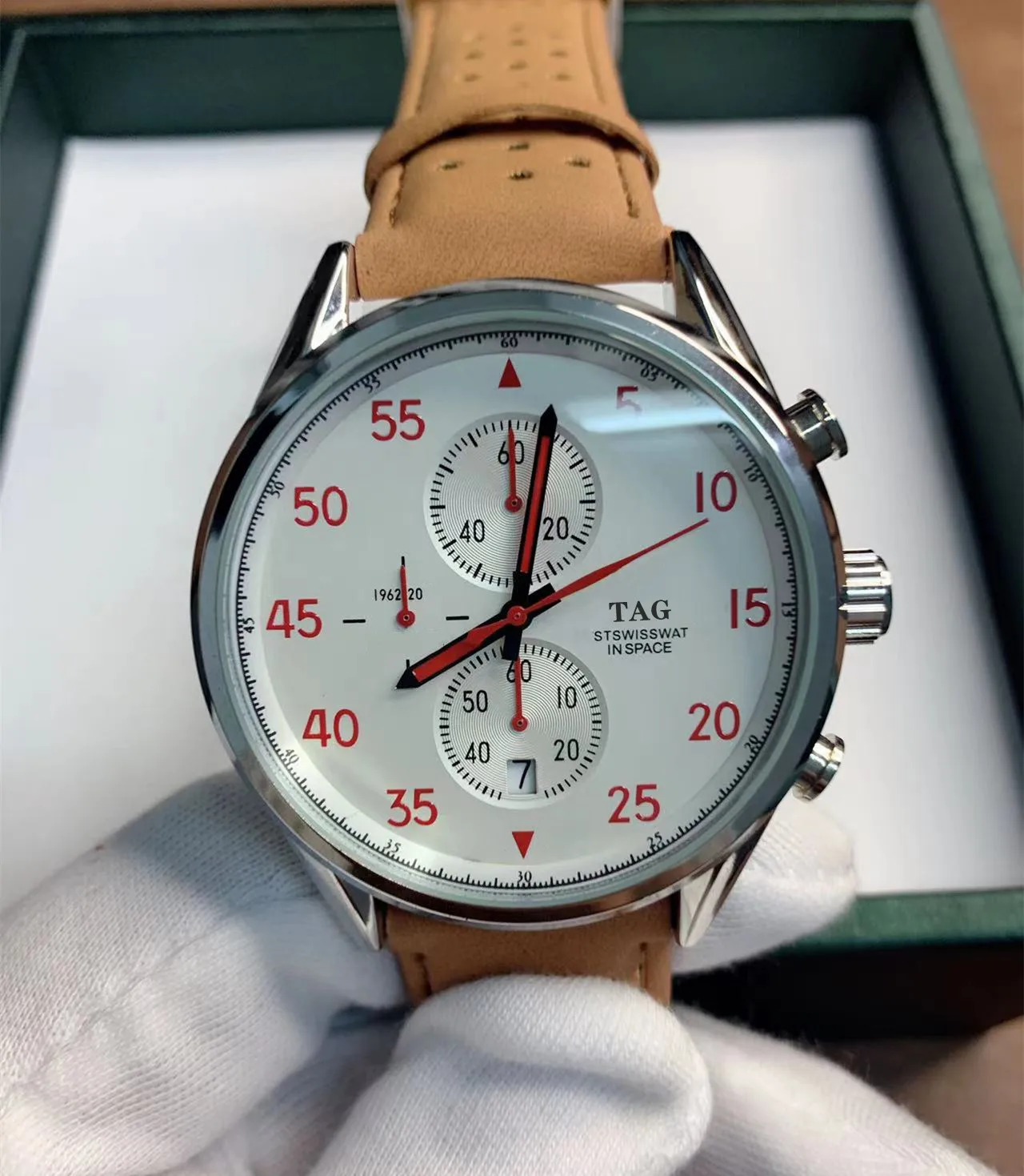 

2023 new fashion business luxury brand multifunctional quartz large dial leisure with calendar TIG series quartz watch