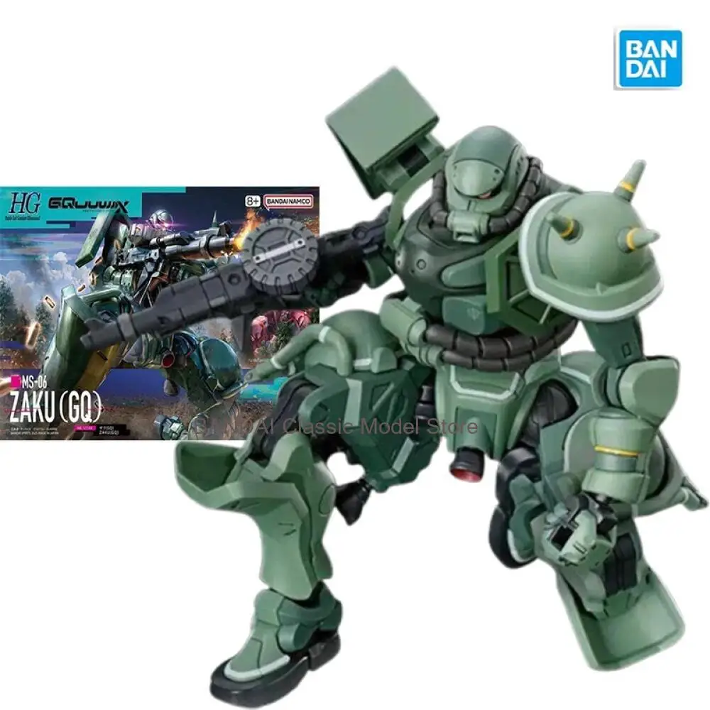 Фото В наличии: Оригинальный сборный модельный набор Bandai HG 1/144 Gundam GQuuuuuuX GQ G Quarks Green Zaku, подвижная аниме-фигурка, игрушка, подарок №1