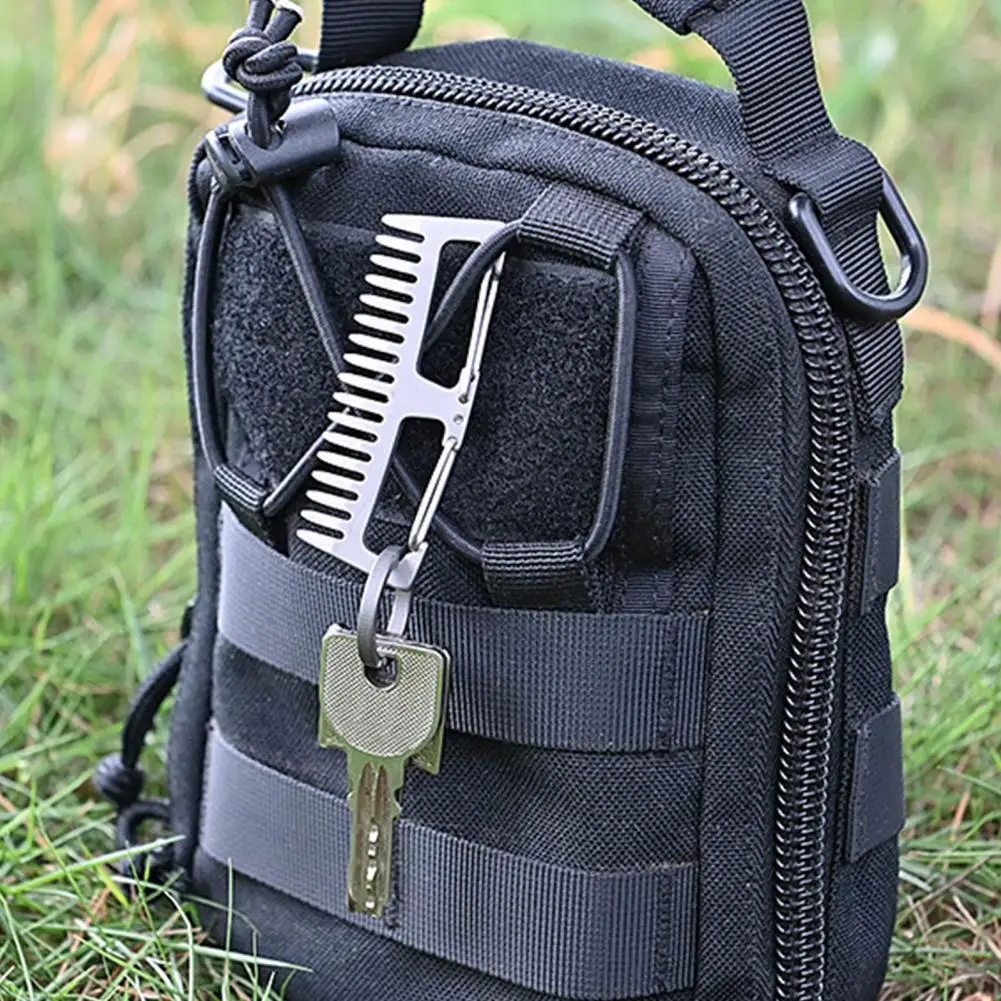 Карманная расческа Практичная титановая карманная Bushcraft Легкая щетка для волос