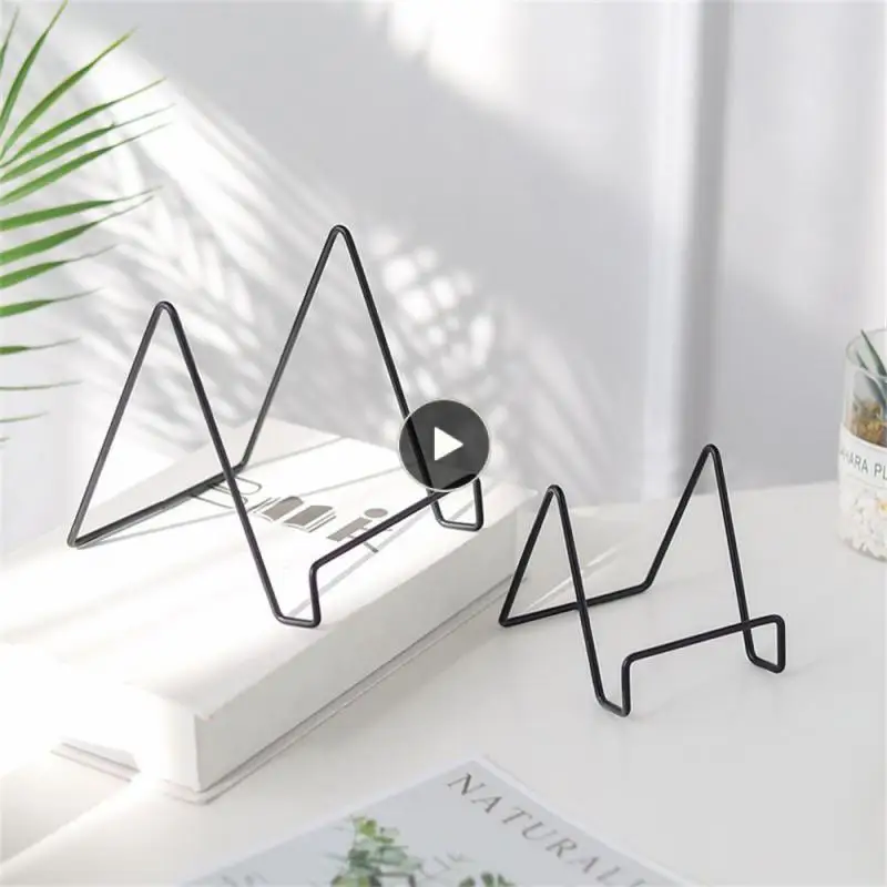 

Ins Style Storage Rack Household Simple Geometric Iron Shelf 2023 Table Top Display Stand Plate For Book Newspaper Mobile Phone