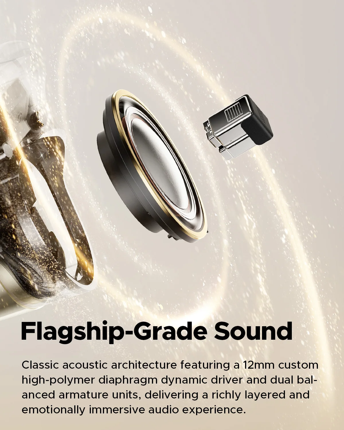 Фото Наушники SoundPEATS H3 Hybrid 1 DD+2 BA с 3 драйверами, HiFi Bluetooth, беспроводные наушники с ANC, поддержкой LDAC и AptX, звуком Hi-Res без потерь и 6 микрофонами. №3