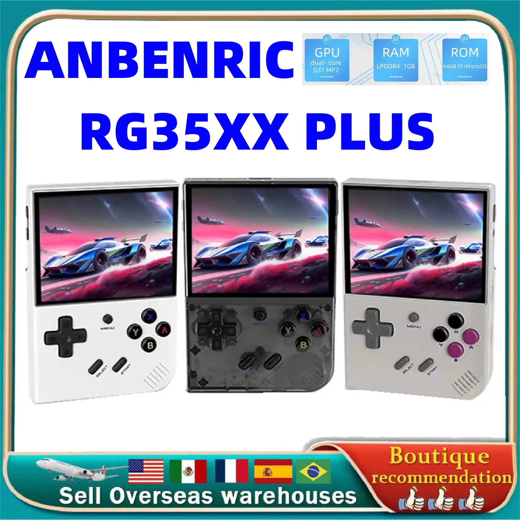 ANBERNIC RG35XX PLUS НОВЫЙ портативный игровой плеер в стиле ретро 5G Wi-Fi консоль с