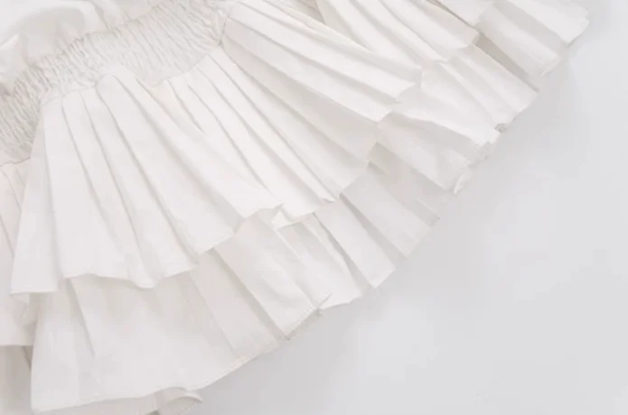 Плюс размер Niny Jia Белое плиссированное платье-рубашка на шнуровке с длинными