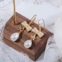 ydl large pearl butterfly earrings for women 2022 fashion temperament zircon jewelry trendy exquisite elegant earrings gift