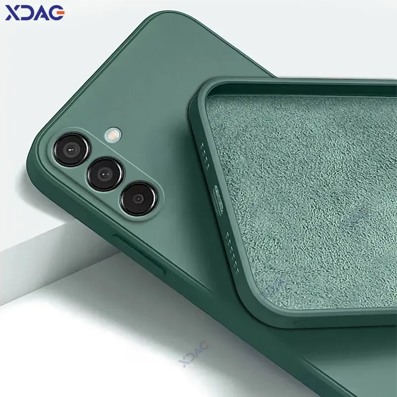 Оригинальный квадратный жидкий силиконовый чехол для телефона Samsung Galaxy M15 F15 5G