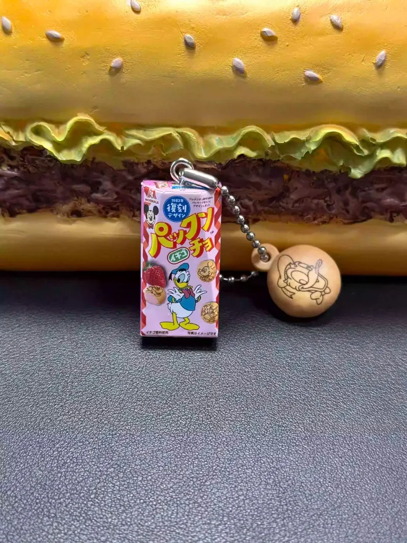 Фото Disney Gashapon, милая кавайная фигурка, аниме, миниатюрное печенье, закуска, еда, печенье, брелок, сумка, подвеска, модель, капсульные игрушки, подарок №5