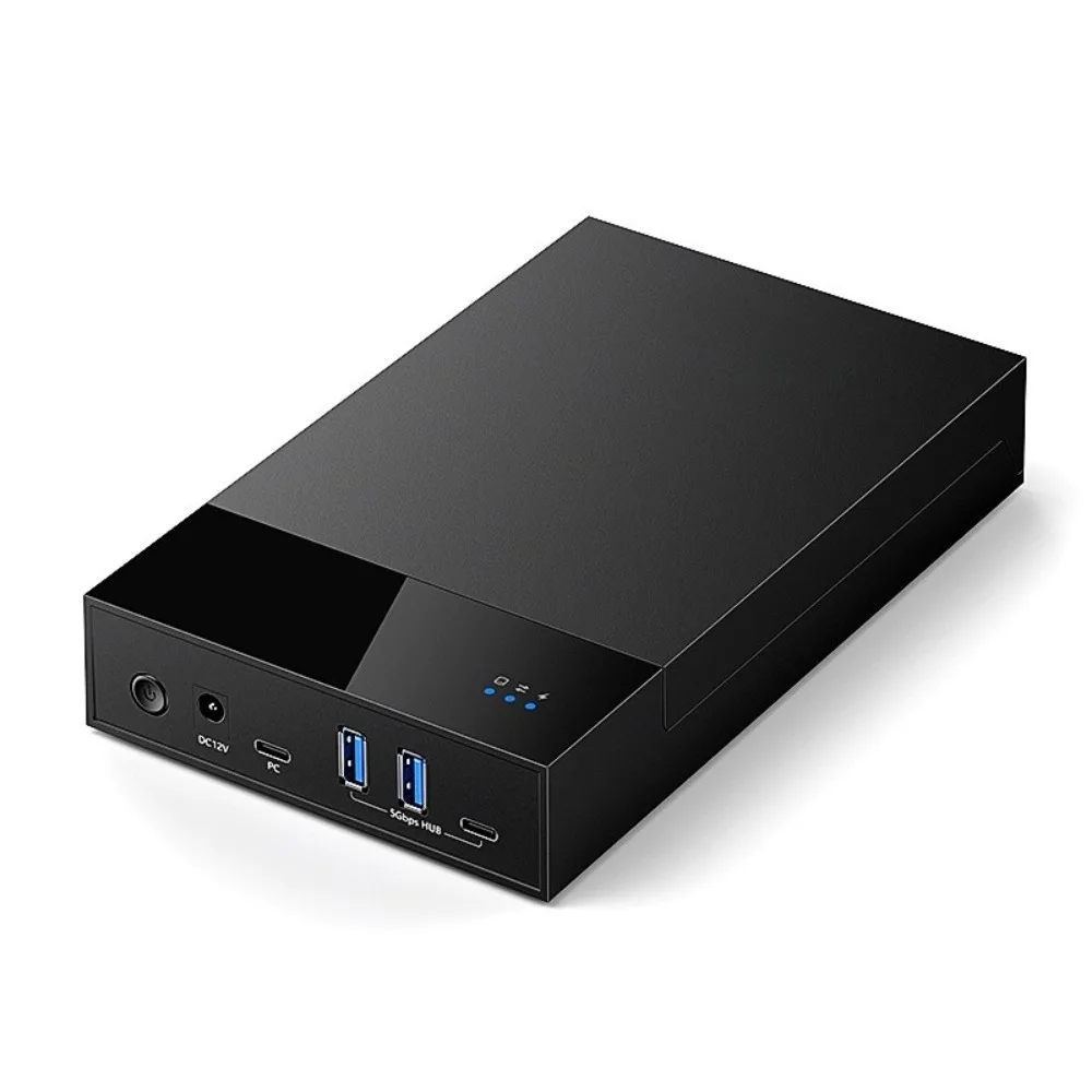 Фото Корпус для жесткого диска SATA 3,5 дюйма с USB3.0 HUB 2A+1C, для SSD/HDD 2,5/3,5 дюйма, объемом до 24 ТБ, внешний дисковод для настольного ПК. №5