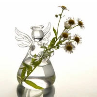 nordic transparent glass angel flower vase hydroponics terrarium home living room decoration wedding decor bedroom accessories