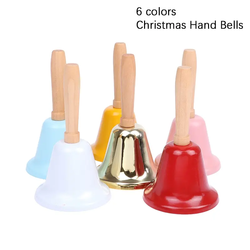 

Christmas Hand Bell Bauble Jingle Bells Gold School Handbell Restaurant Supplies Xmas Noel New Year 2023 Adornos De Navidad