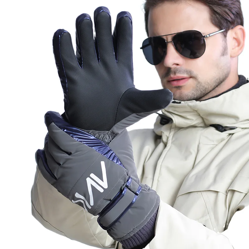 

Теплые мотоциклетные перчатки с электромобилем для мужчин и женщин, утолщенные плюшевые водонепроницаемые, устойчивые к погоде и холоду лы...