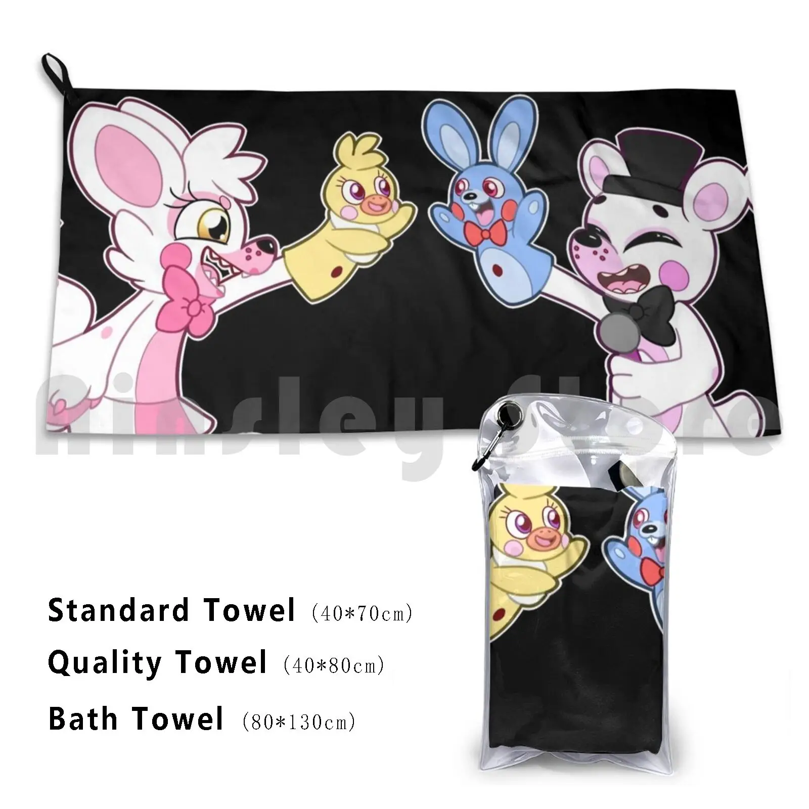 Funtime Foxy And Beach Towel Quick Dry Quality Towel Fnaf Sister Loaction Five Nights At Bonnie Chica