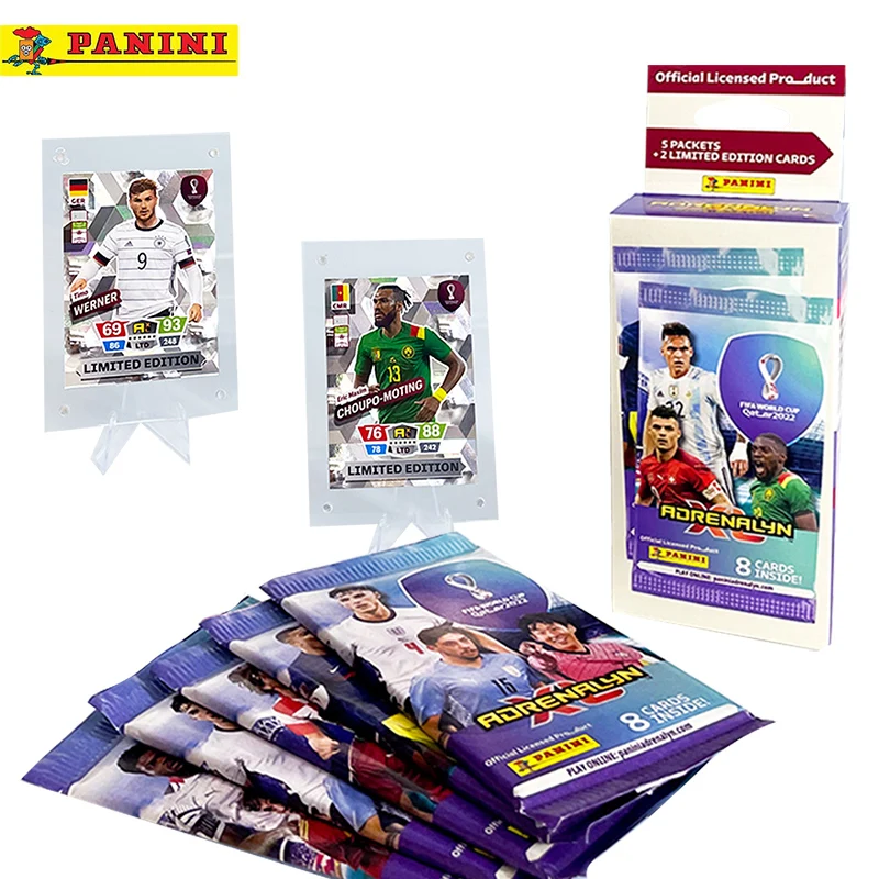 

Genuine 2022 Panini Football Star Card Box Qatar World Cup Soccer Star Messi Ronaldo Footballer Limited Fan Collection Cards Box