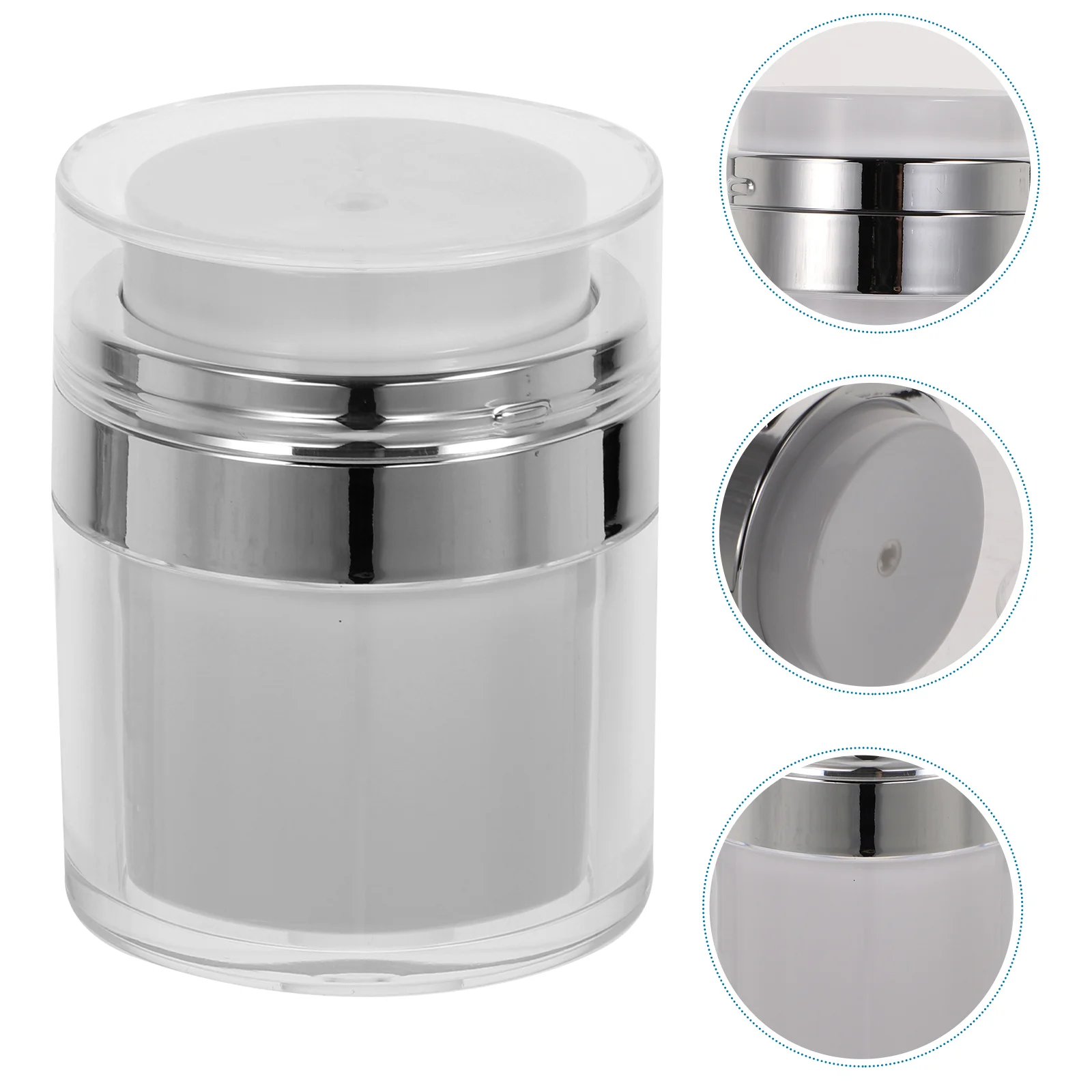 

2 Pcs Lotion Pump Bottle Press Cream Jar Travel Vacuum Container Face Jars Empty Pp Airless Dispenser