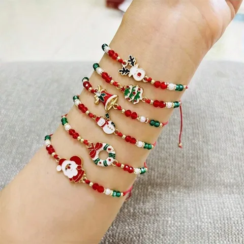 Рождественские браслеты 6 шт.