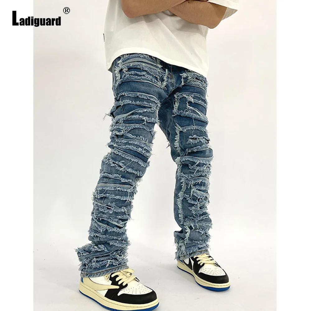 Plus Size 4xl Men straight leg jeans denim pants fashion ripped demin overalls sexy mens demin wear ropa hombre hip hop trousers