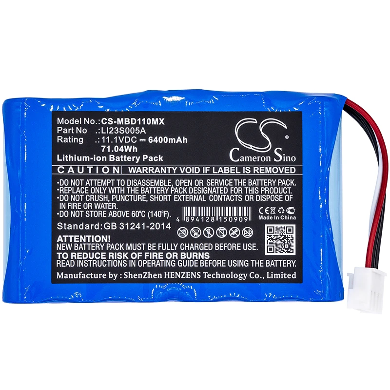 Аккумулятор CS 6400 мАч/71 0 Втч для MINDRAY Umec10 LI23S005A | Электроника