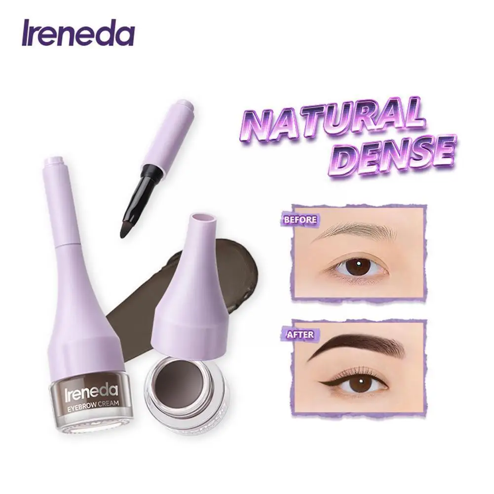 

3 Colors Waterproof Matte Eyebrow Gel Long-lasting Cream Sweatproof High Cosmetics Makeup Eyebrow Enhancers Pigment S8C9