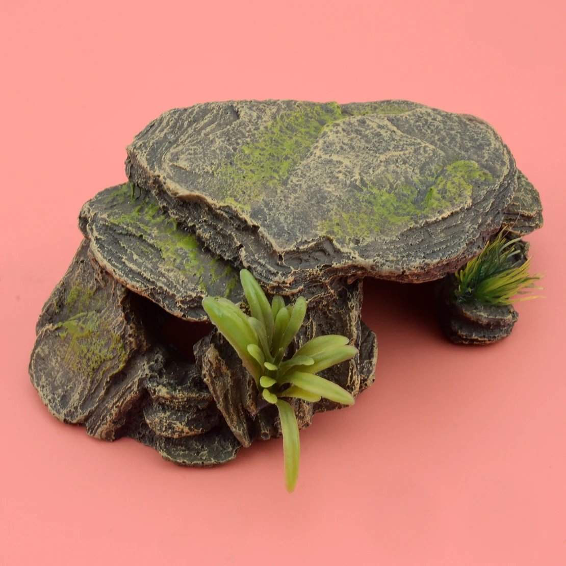 

LETAOSK Resin Reptile Lizard Aquarium Tropical Fish Tank Stone Rock Cave Decoration Ornament