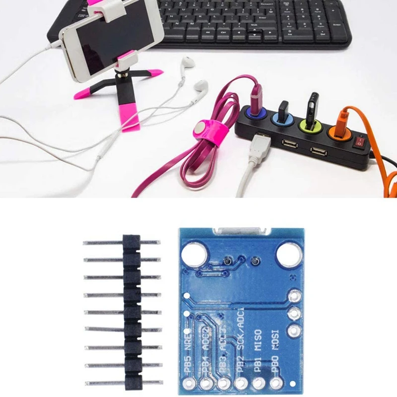 5 шт. Attiny Attiny85 Digispark Kickstarter Micro-USB макетная плата модуль для Arduino IIC I2C TWI SPI с низкой