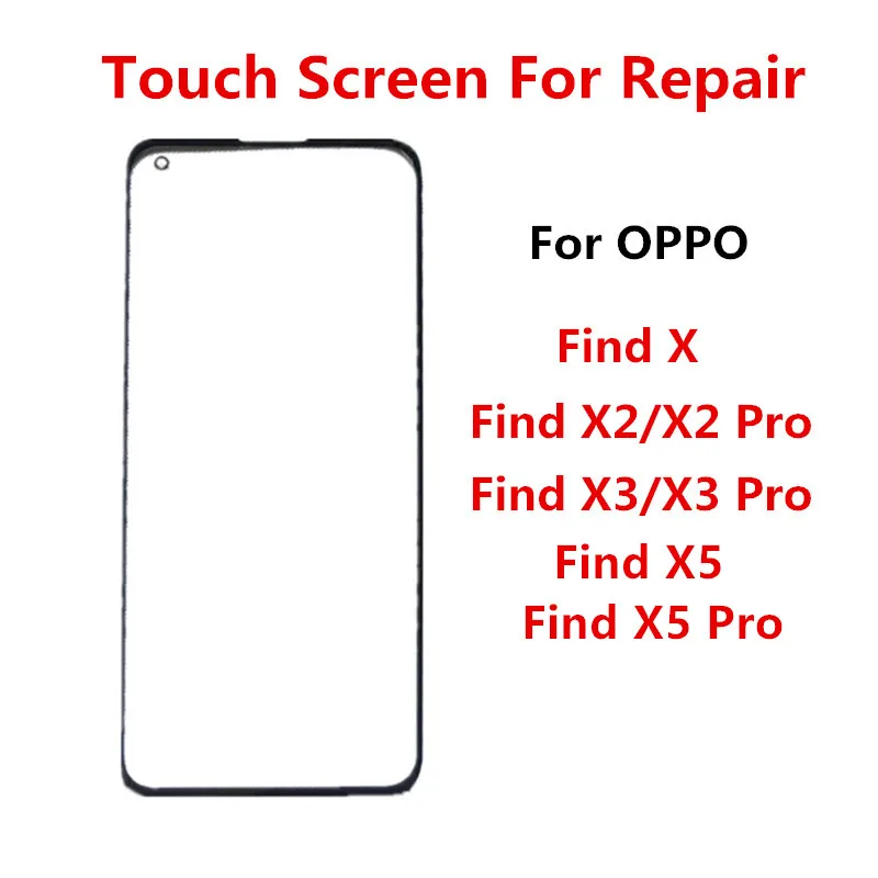 

Outer Screen For OPPO Find X X2 X3 X5 Pro Front Touch Panel LCD Display Screen Out Glass Cover Lens Repair Replace Parts