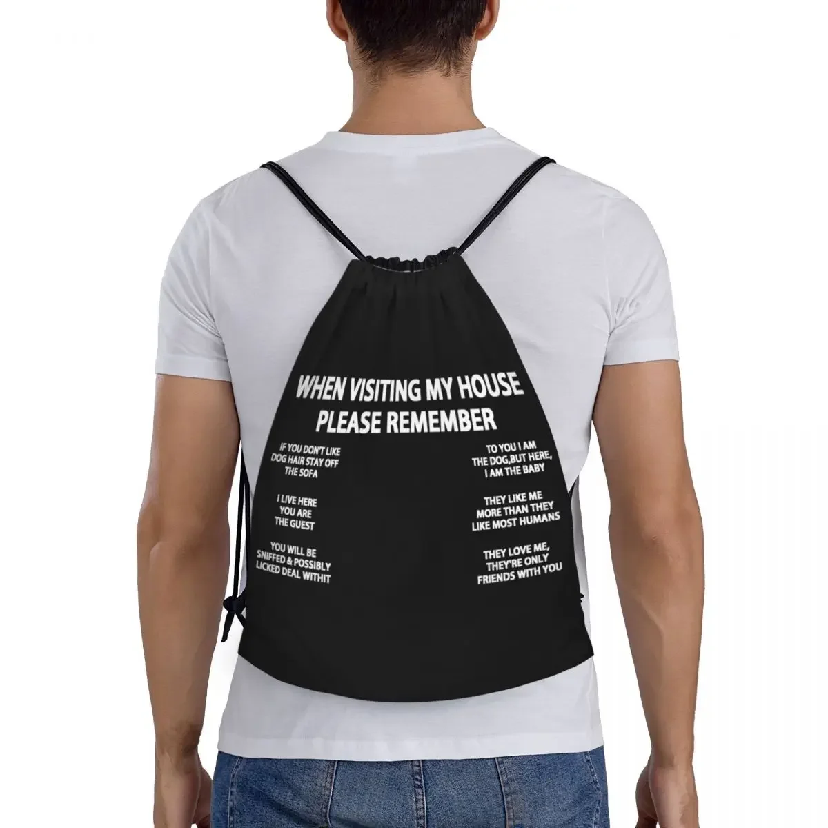 Когда убежище мой дом пожалуйста памятные цитаты собаки 22 рюкзак на шнурке сумки