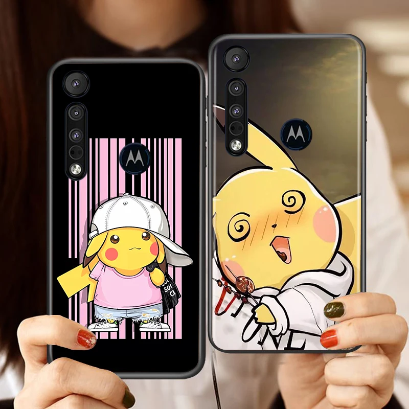 fashion cute pikachu pokemon for motorola moto g g60 g60s g50 g40 g9 g10 e7i e6s power edge 20 e20 2021 x3 s pro soft phone case free global shipping