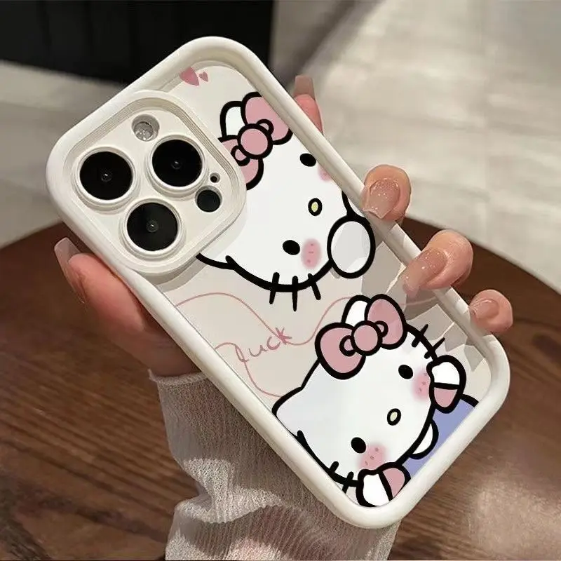 Оригинальный милый чехол Y2K Hello Kitty для Samsung S24 S23 S22 S21 S20 Note 20 FE Plus Ультратонкий