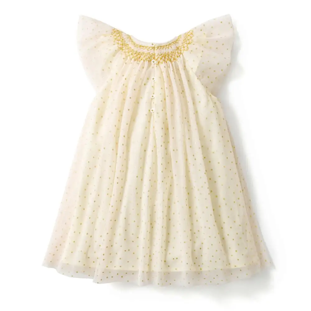 2025 летающее платье с рукавами для малышей однотонная эксклюзивная одежда