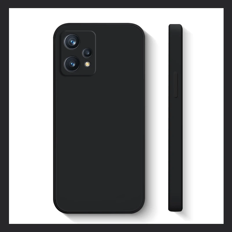 for realme 9 4g case liquid silicone rubber square case for realme 9 4g 5g 9 pro plus soft tpu phone back cover for realme 9 4g free global shipping