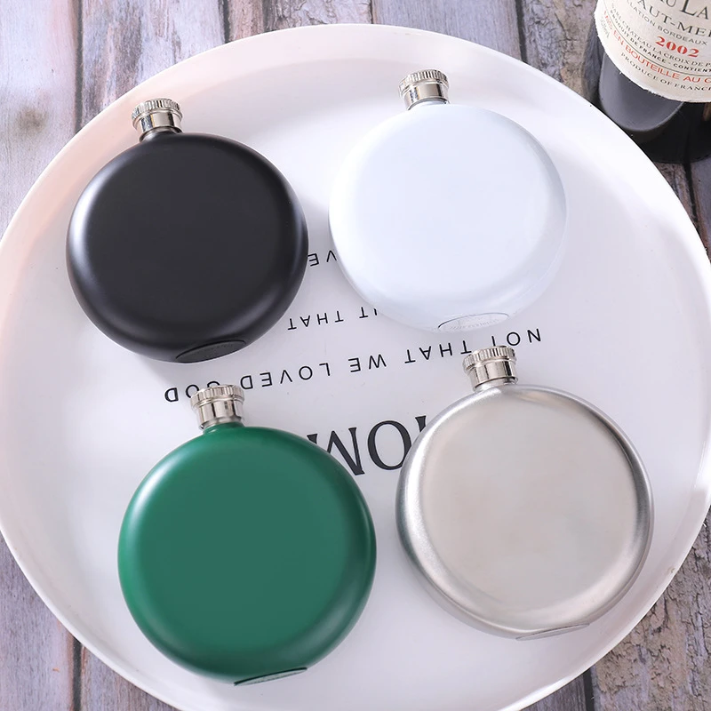 Круглая фляжка из нержавеющей стали объемом 5 унций личная креативная