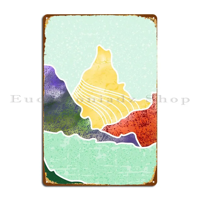 

Montain Rock Art Metal Sign Cave Designing Customize Rusty Character Tin Sign Poster