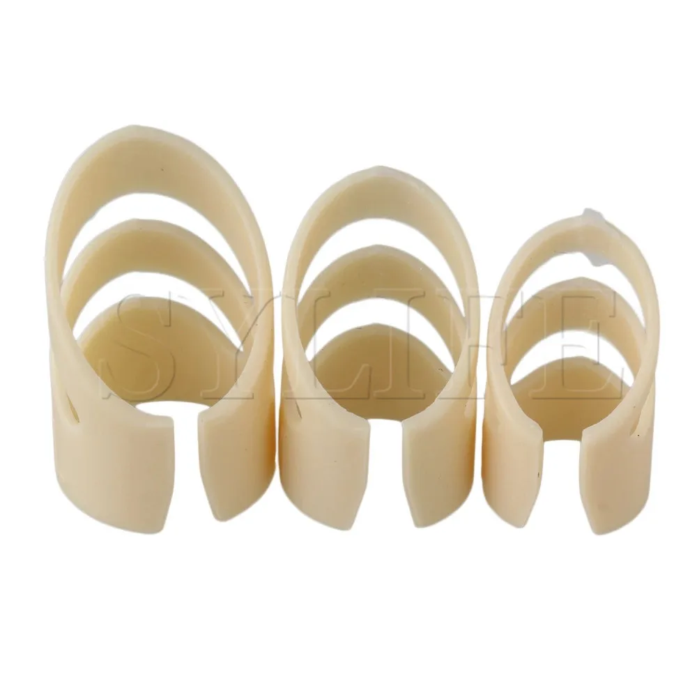 

3 Piece Yellow Plastic Stringed Finger Picks for Steel-string Guitar