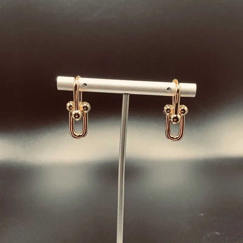 

Luxury S925 Sterling Silver Simple Statement Double U Earrings, 2022 New Hot Sale Women's Holiday Jewelry 1:1