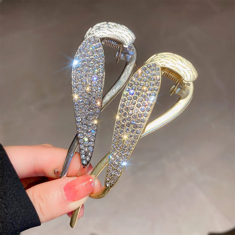 

New Hair Claws Shine Crystal Wings Hair Claw High Qualit Hair Crab Clips Fashion Hairpin Bridesmaid Wedding Hair Accessories