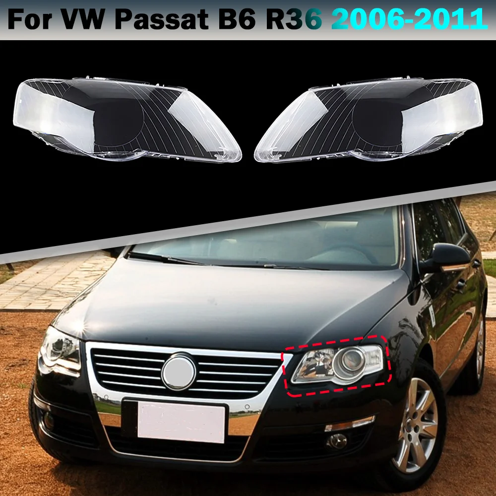 

Car Front Headlamp Lens Replacement Light Auto Shell For VW Passat B6 R36 2006-2011 Headlights Shell Cover 3C0941006 3C0941752