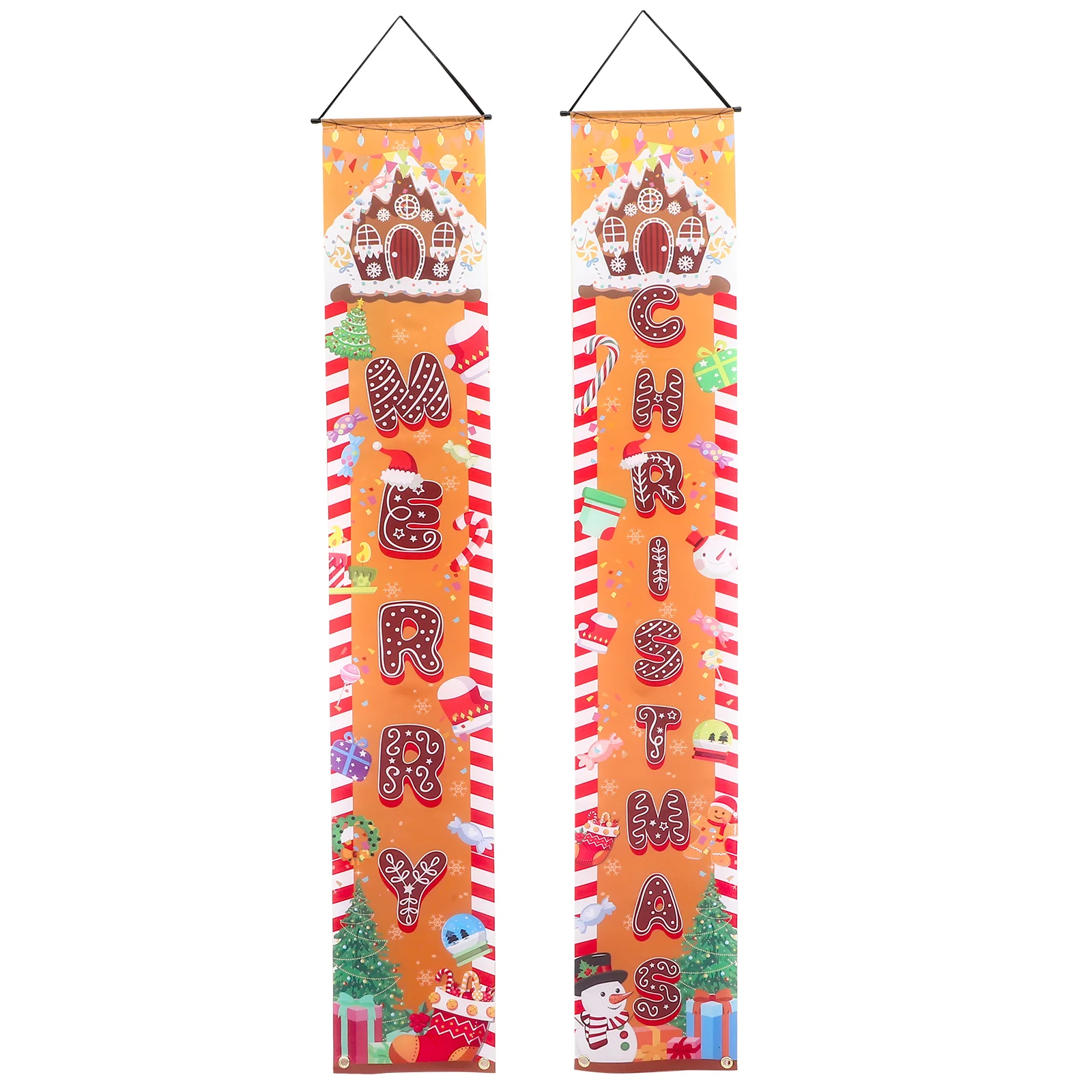 

Christmas League Party Couplet Ornament Decor Biscuit Door Porch Polyester Outdoor Sign