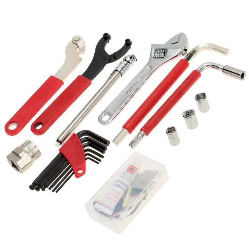 

Professional Bicycle Repair Tools 18 In 1 Cycling Multitool Chain Pedal BB Wrench Hex Key Bike Tools Kit Box Set Bike Repair Kit