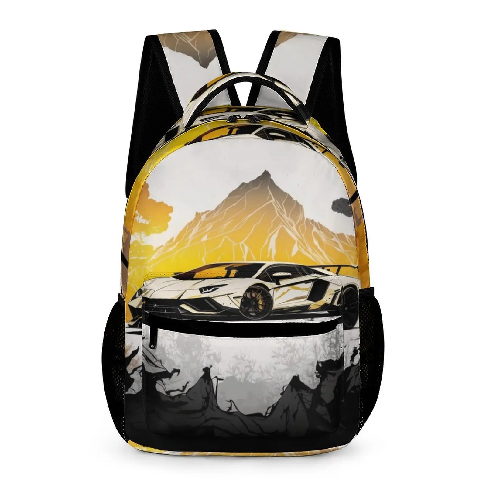 

Luxury Sports Car Backpack Mountain Sun Trekking Backpacks Women Design Pattern School Bags Kawaii Rucksack